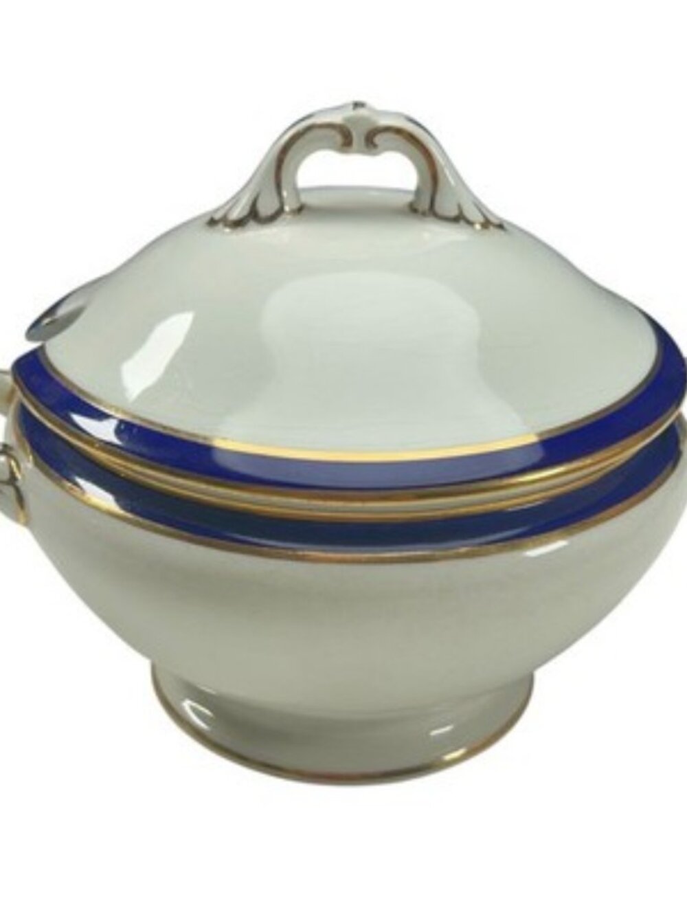 Wedgwood & Co. Imperial Porcelain Cobalt Blue & Gold Sauce Tureen